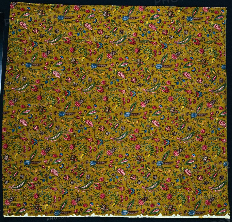 Strip of Woodblock Printed Cotton, 1780. Firm of Christophe Philippe Oberkampf (French, 1738-1815). Woodblock print on cotton; overall: 88.9 x 85.7 cm (35 x 33 3/4 in.)