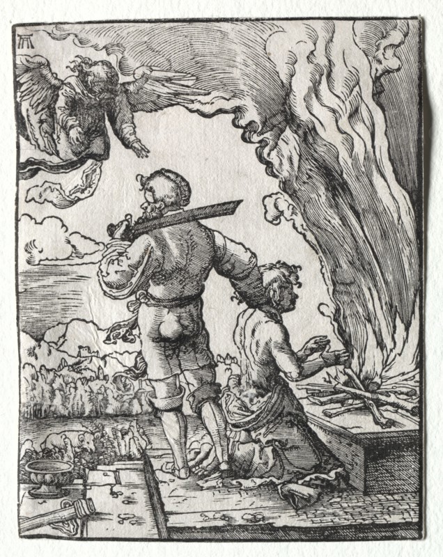 Abraham's Sacrifice, c. 1520. Albrecht Altdorfer (German, c. 1480-1538). Woodcut