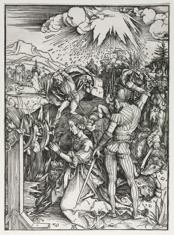 The Martyrdom of Saint Catherine of Alexandria, c. 1497. Albrecht Dürer (German, 1471-1528). Woodcut