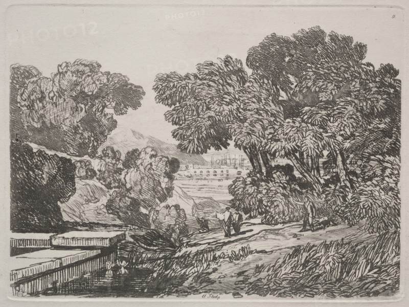 Liber Studiorum:  A Study, 1838. John Sell Cotman (British, 1782-1842). Etching