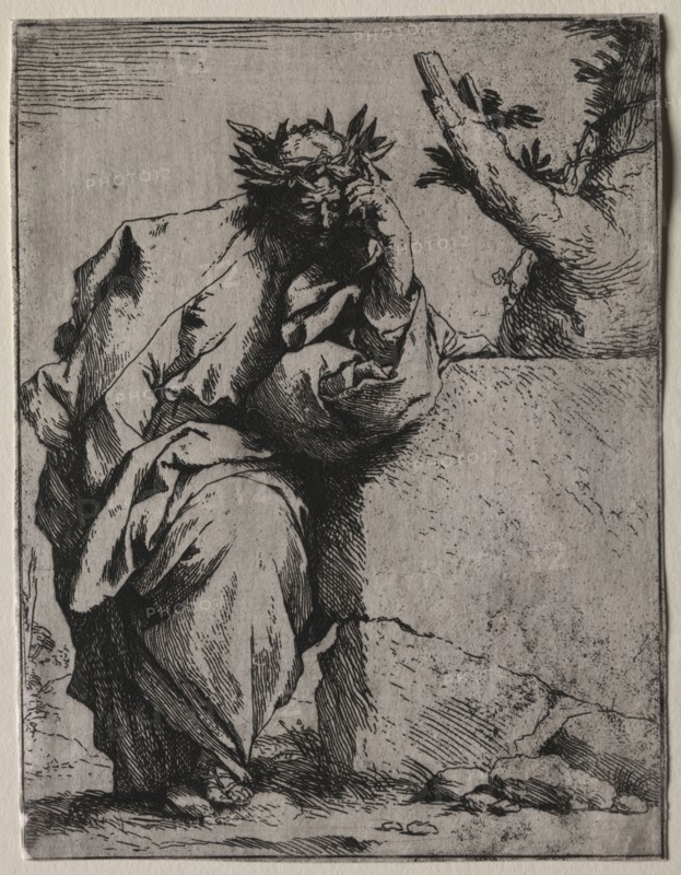 Virgil. Jusepe de Ribera (Spanish, 1591-1652). Etching