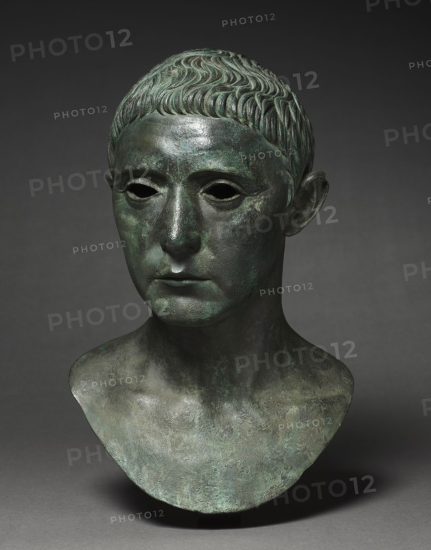 Portrait of a Man, 27 BC-AD 14. Italy, Roman, Augustan period. Bronze; overall: 38.1 x 21.6 cm (15 x 8 1/2 in.).
