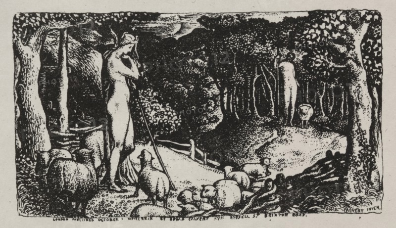 Ideal Pastoral Life, 1829. Edward Calvert (British, 1799-1883). Lithograph