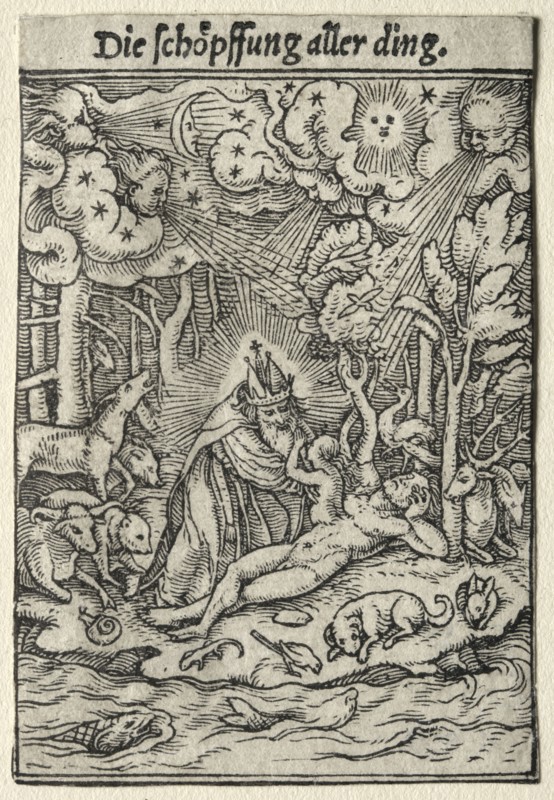 Dance of Death:  The Creation. Hans Holbein (German, 1497/98-1543). Woodcut