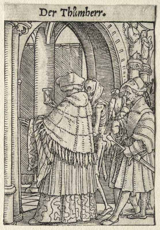 Dance of Death:  The Canon. Hans Holbein (German, 1497/98-1543). Woodcut