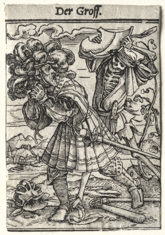 Dance of Death:  The Earl, c. 1526. Hans Holbein (German, 1497/98-1543). Woodcut