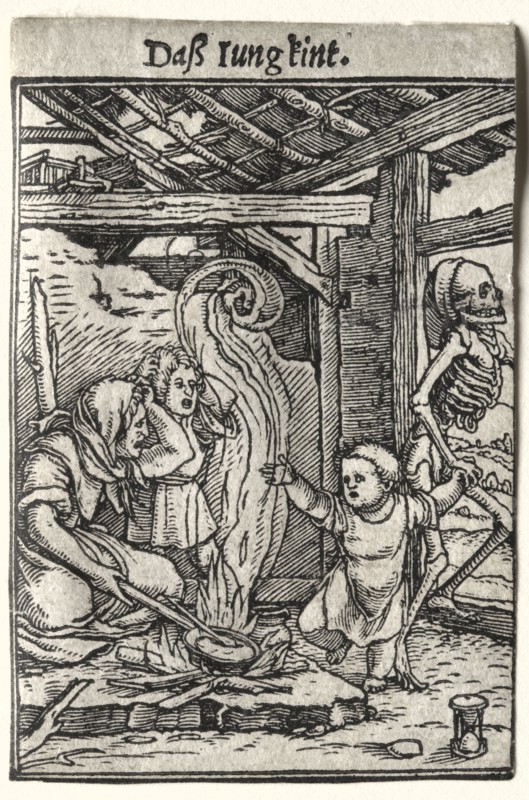 Dance of Death:  The Child, c. 1526. Hans Holbein (German, 1497/98-1543). Woodcut