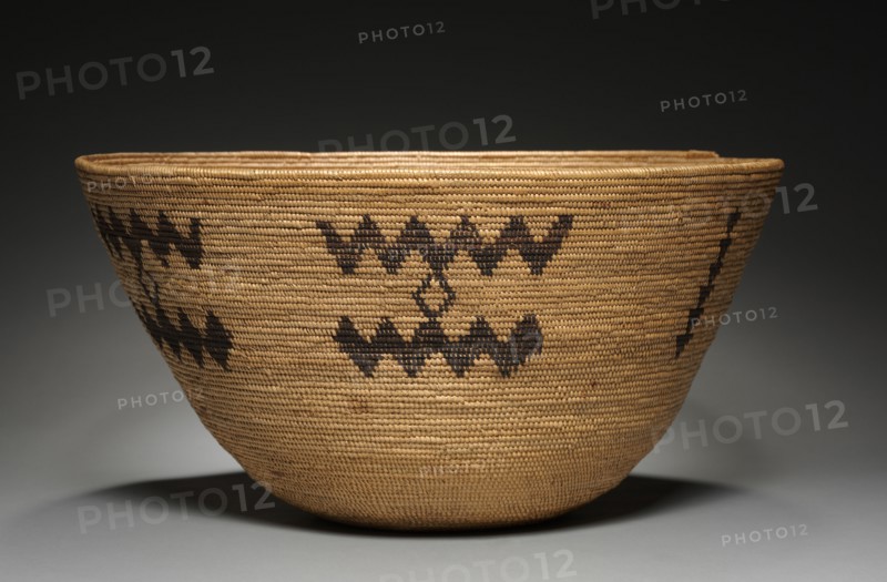 Food or Carrying Bowl, late 1800 - early 1900. California, Pala- Luiseno, Pala Mission, late 19th - early 20th century. Coiled; overall: 25.5 x 48.8 cm (10 1/16 x 19 3/16 in.).