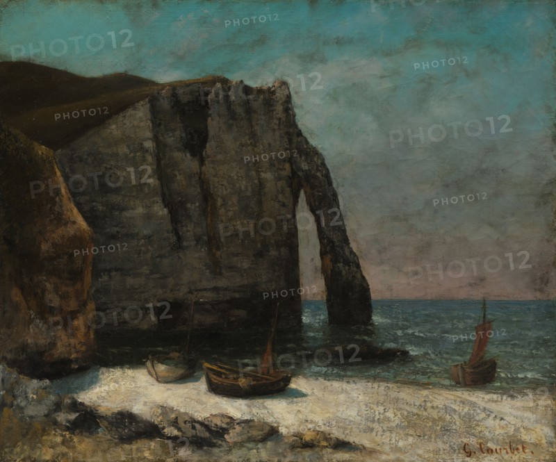 The Cliff at Étretat, after 1872. Imitator of Gustave Courbet (French, 1819-1877). Oil on fabric; unframed: 54.5 x 65.5 cm (21 7/16 x 25 13/16 in.)
