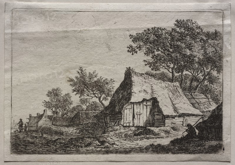 The small Hamlet. Anthonie Waterloo (Dutch, 1609/10-1690). Etching