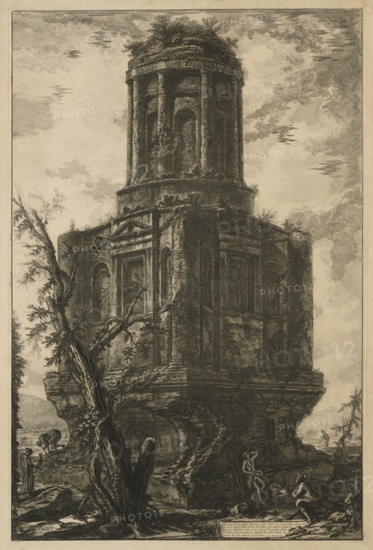 Views of Rome:  The Tomb, called La Connocchia, 1776. Giovanni Battista Piranesi (Italian, 1720-1778). Etching and engraving