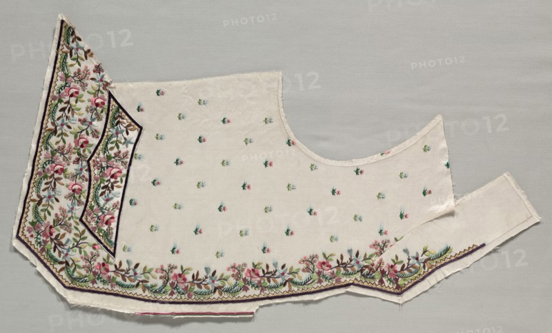 Front Half of a Vest, late 1700s. England, late 18th century. Embroidery, silk; overall: 58.4 x 25.4 cm (23 x 10 in.)