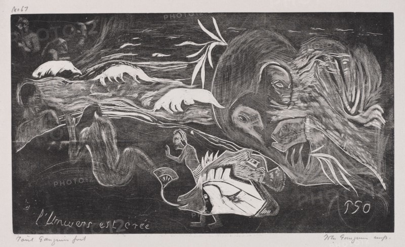 Noa Noa: L'Univers est créé (The Universe is Created), 1893-94. Paul Gauguin (French, 1848-1903). Woodcut