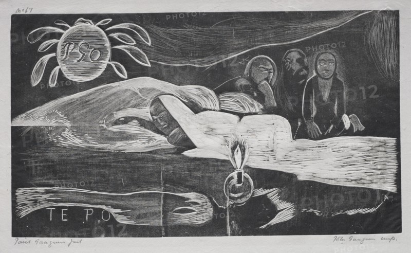Noa Noa: Te Po (Eternal Night), 1893-94. Paul Gauguin (French, 1848-1903). Woodcut