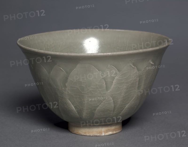 Bowl:  Northern Celadon Ware, Yaozhou type, 11th Century. China, Northern Song dynasty (960-1127). Glazed stoneware; diameter: 13.4 cm (5 1/4 in.); overall: 8 cm (3 1/8 in.).