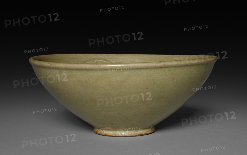 Bowl:  Northern Celadon Ware, Yaozhou type, 12th-13th Century. China, Jin dynasty (1115-1234). Glazed light grey porcelain; diameter: 18.2 cm (7 3/16 in.); overall: 7.4 cm (2 15/16 in.).