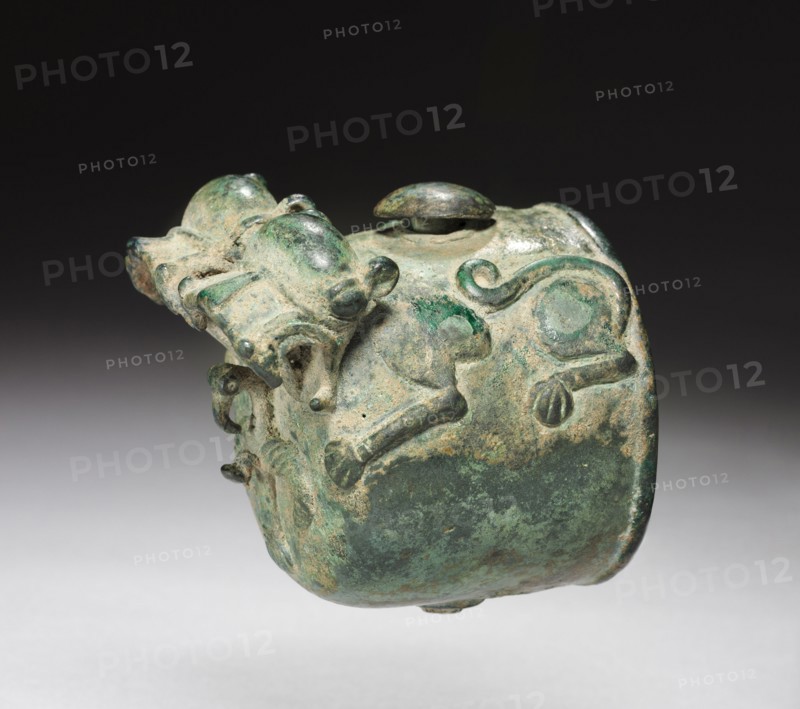 Axel Shaft Cup, c. 800-700 BC. Luristan, Iran, 800-700 BC. Bronze, cast; diameter: 8.6 cm (3 3/8 in.); overall: 7 cm (2 3/4 in.).
