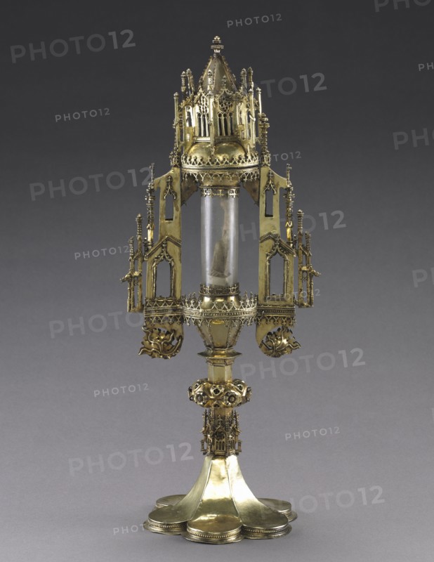 Monstrance with a Relic of Saint Sebastian, 1484. Germany, Lower Saxony, Brunswick, Gothic period, 15th century. Gilded silver, rock crystal; overall: 47 cm (18 1/2 in.).