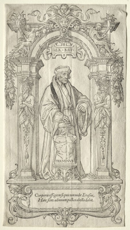 Erasmus of Rotterdam. Hans Holbein (German, 1497/98-1543). Woodcut