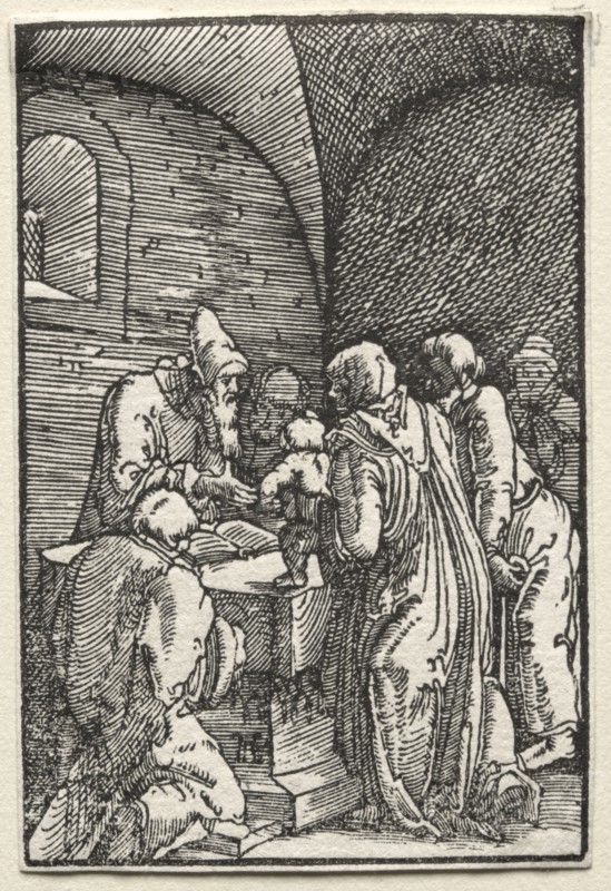 The Fall and Redemption of Man:  The Presentation of Christ in the Temple, c. 1515. Albrecht Altdorfer (German, c. 1480-1538). Woodcut