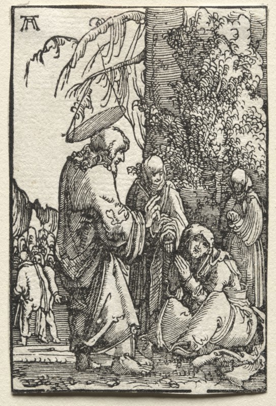 The Fall and Redemption of Man:  Christ Taking Leave of His Mother before the Passion, c. 1515. Albrecht Altdorfer (German, c. 1480-1538). Woodcut