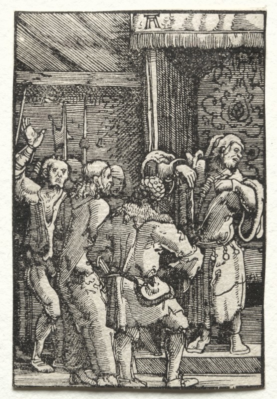 The Fall and Redemption of Man:  Christ before Caiaphas, c. 1515. Albrecht Altdorfer (German, c. 1480-1538). Woodcut