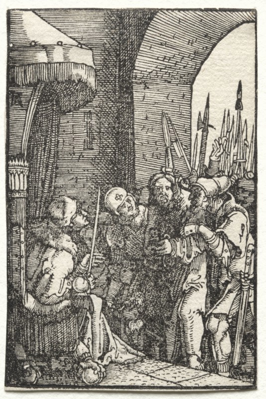 The Fall and Redemption of Man:  Christ before Pilate, c. 1515. Albrecht Altdorfer (German, c. 1480-1538). Woodcut
