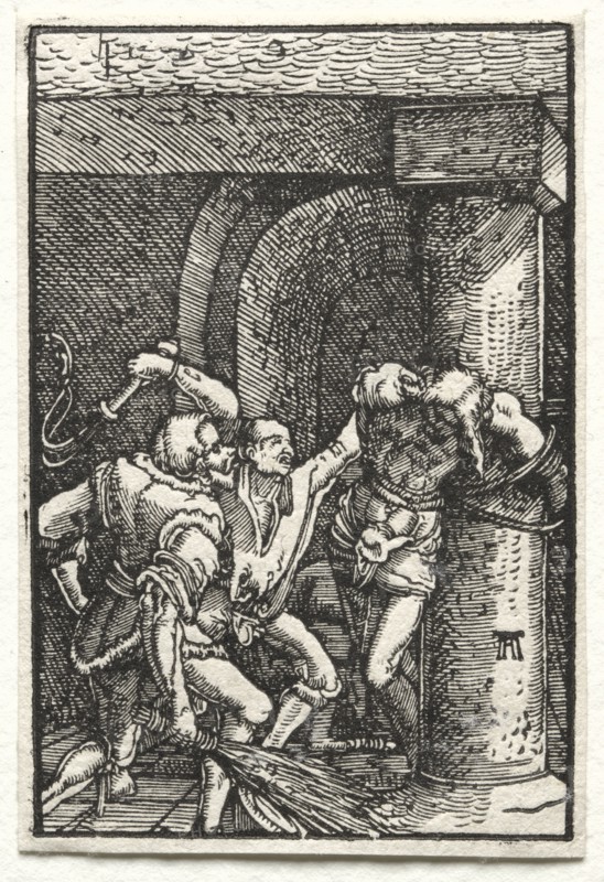 The Fall and Redemption of Man:  Flagellation  of Christ, c. 1515. Albrecht Altdorfer (German, c. 1480-1538). Woodcut