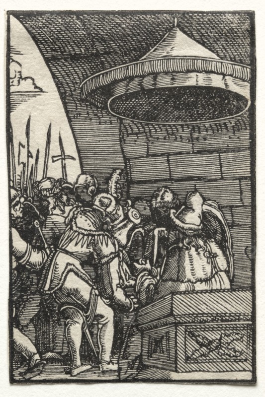 The Fall and Redemption of Man:  Pilate Washing His Hands, c. 1515. Albrecht Altdorfer (German, c. 1480-1538). Woodcut