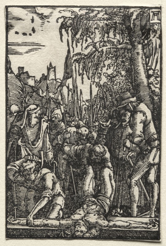 The Fall and Redemption of Man:  Christ Nailed to the Cross, c. 1515. Albrecht Altdorfer (German, c. 1480-1538). Woodcut