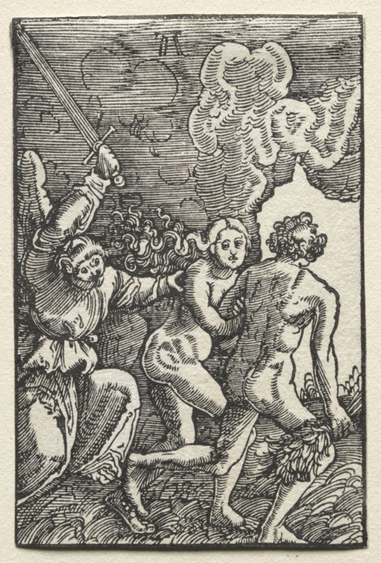 The Fall and Redemption of Man:  The Expulsion from Eden, c. 1515. Albrecht Altdorfer (German, c. 1480-1538). Woodcut