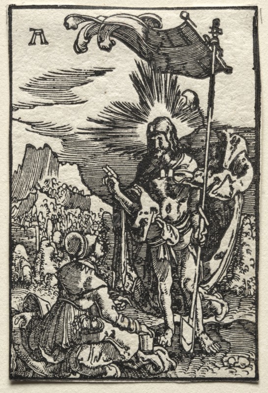 The Fall and Redemption of Man:  Christ Appearing to St. Mary Magdalen, c. 1515. Albrecht Altdorfer (German, c. 1480-1538). Woodcut