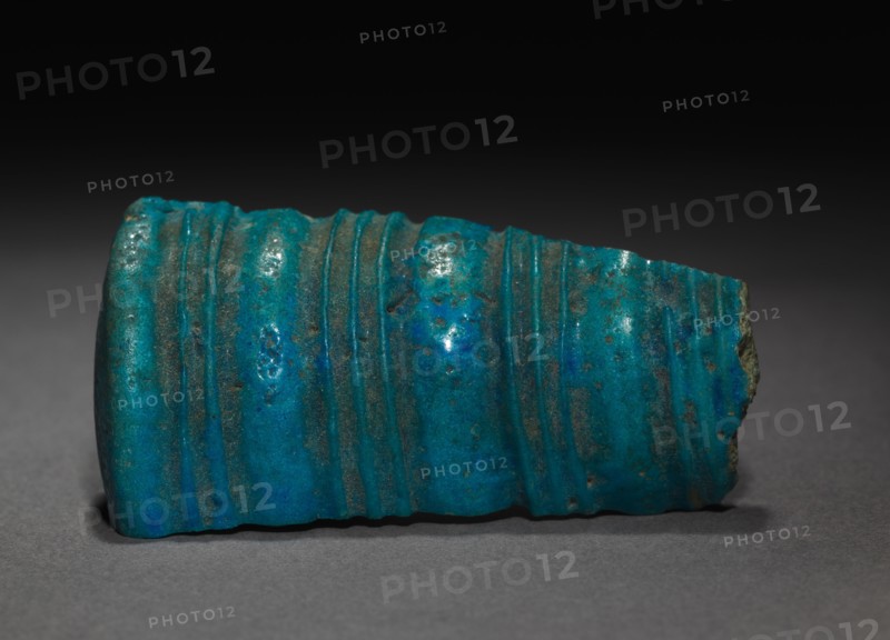 Fragment, 1353-1337 BC. Egypt, New Kingdom, Dynasty 18, reign of Akhenaten. Turquoise faience; overall: 3.4 x 1.2 cm (1 5/16 x 1/2 in.).