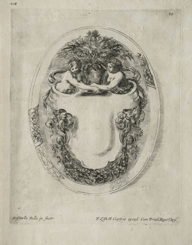 Collection of Various Caprices and New Designs of Cartouches and Ornaments:  No 10. Stefano Della Bella (Italian, 1610-1664). Etching
