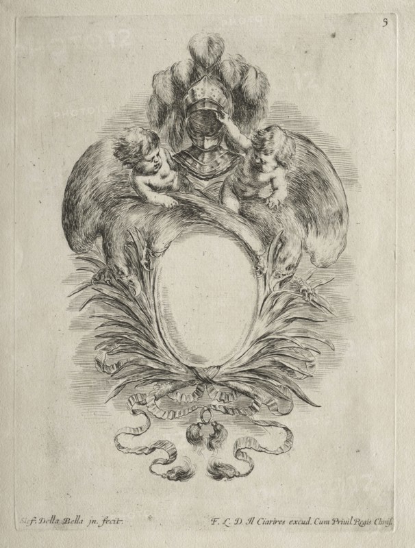 Collection of Various Caprices and New Designs of Cartouches and Ornaments:  No. 5. Stefano Della Bella (Italian, 1610-1664). Etching