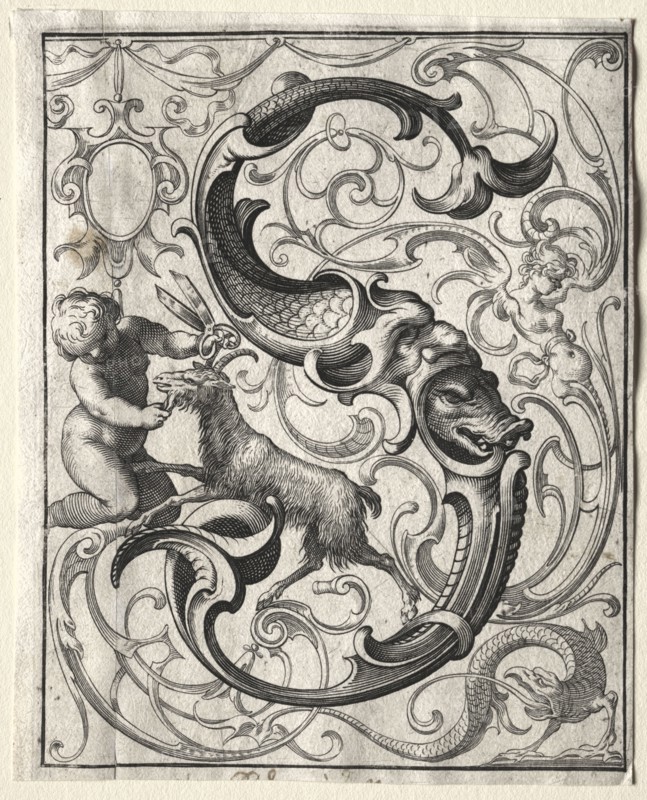 New ABC Booklet:  S, 1627. Lucas Kilian (German, 1579-1637). Engraving