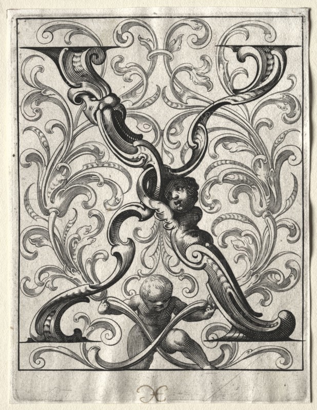 New ABC Booklet:  X, 1627. Lucas Kilian (German, 1579-1637). Engraving