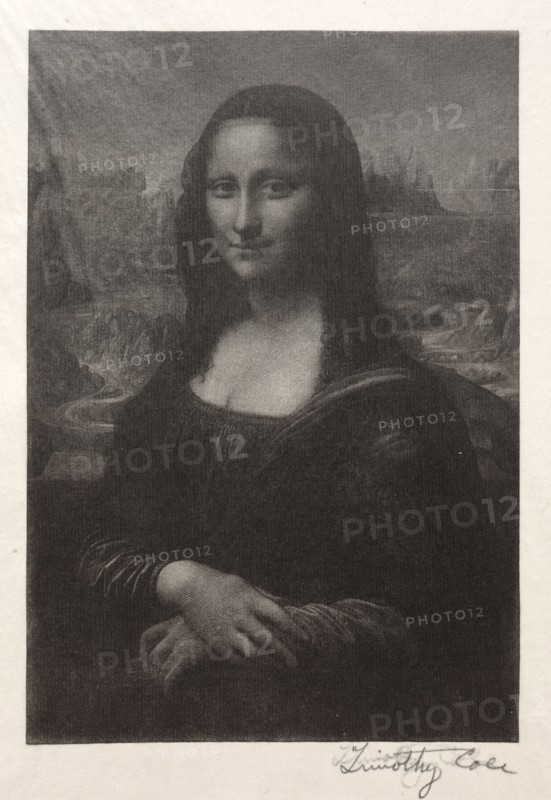Old Italian Masters:  Mona Lisa, 1888-1892. Timothy Cole (American, 1852-1931). Wood engraving