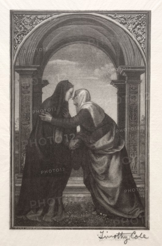 Old Italian Masters:  The Visitation, 1888-1892. Timothy Cole (American, 1852-1931). Wood engraving