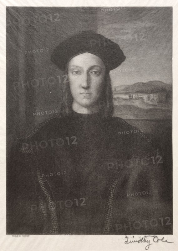 Old Italian Masters:  Guidobaldo di Montefeltro, Duke of Urbino, 1888-1892. Timothy Cole (American, 1852-1931). Wood engraving