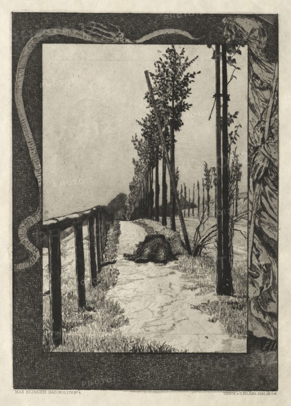 Vom Tode I, (Opus II, 1889) No. 4. Max Klinger (German, 1857-1920). Etching and aquatint