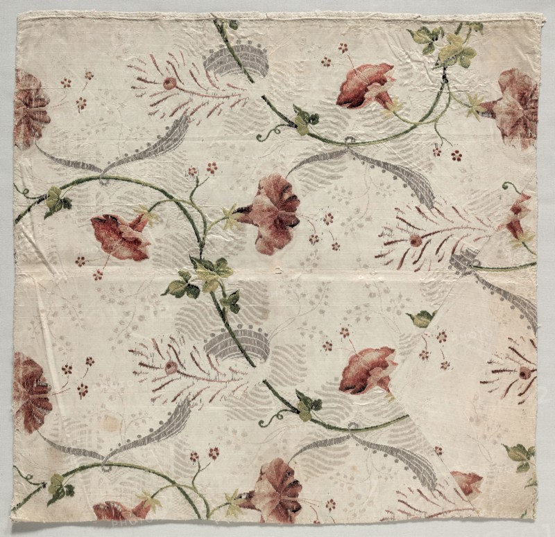Brocaded Silk, 1723 - 1774. France, 18th century, Period of Louis XV (1723-1774). Brocade on tabby; silk; overall: 48.3 x 47.1 cm (19 x 18 9/16 in.)