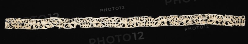 Needlepoint (Reticella) Lace Fragment, early 17th century. Italy, early 17th century. Lace, needlepoint: linen; average: 2.9 x 66.1 cm (1 1/8 x 26 in.).