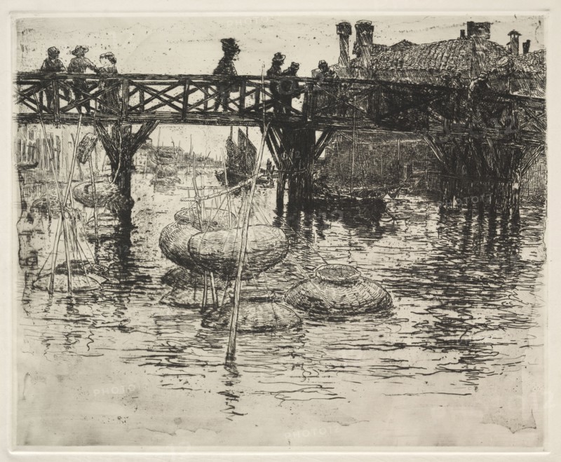San Pietro in Castello, Venice, 1883. Frank Duveneck (American, 1848-1919). Etching