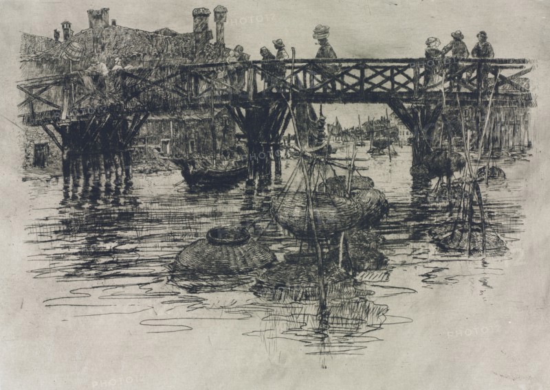 San Pietro in Castello, Venice, 1883. Frank Duveneck (American, 1848-1919). Etching