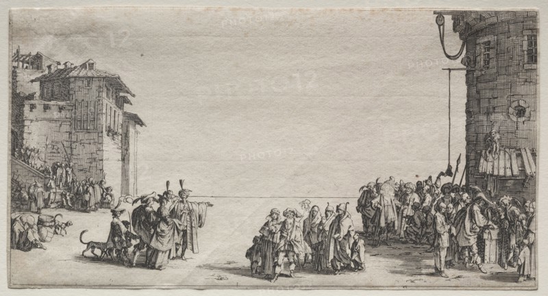 The Slave Market, 1629. Jacques Callot (French, 1592-1635). Etching