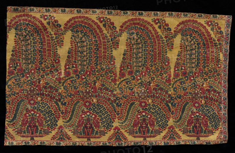 Border Fragment of a Shawl, early 1800s. India, Kashmir, early 19th century. Tapestry twill; wool; overall: 52.1 x 32.4 cm (20 1/2 x 12 3/4 in.)