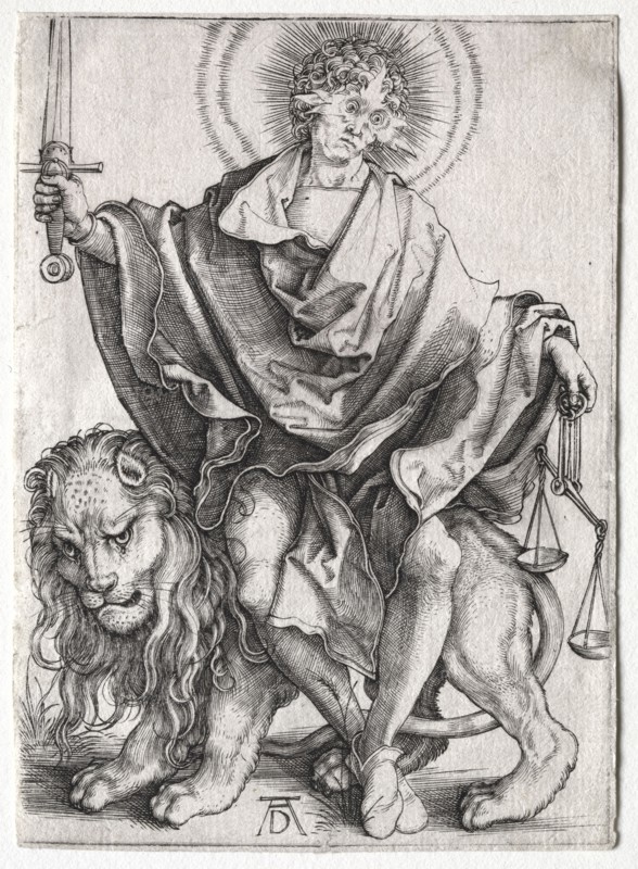 Son of Righteousness, c. 1500. Albrecht Dürer (German, 1471-1528). Engraving