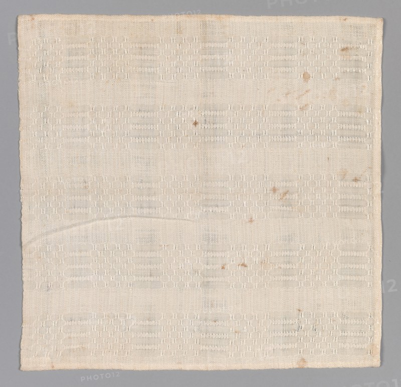 White Linen Textile, c. 1800. America, Connecticut, early 19th Century. Linen; average: 28.3 x 28.6 cm (11 1/8 x 11 1/4 in.).