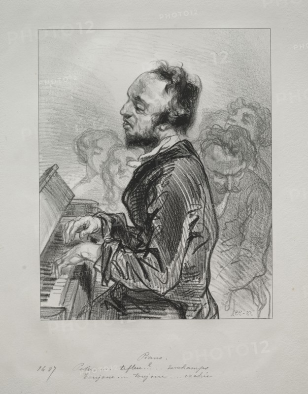 Piano, 1853. Paul Gavarni (French, 1804-1866). Lithograph